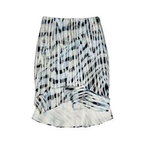 SHILLA Hi-Low Ruffle Hem Pencil Skirt White Size S